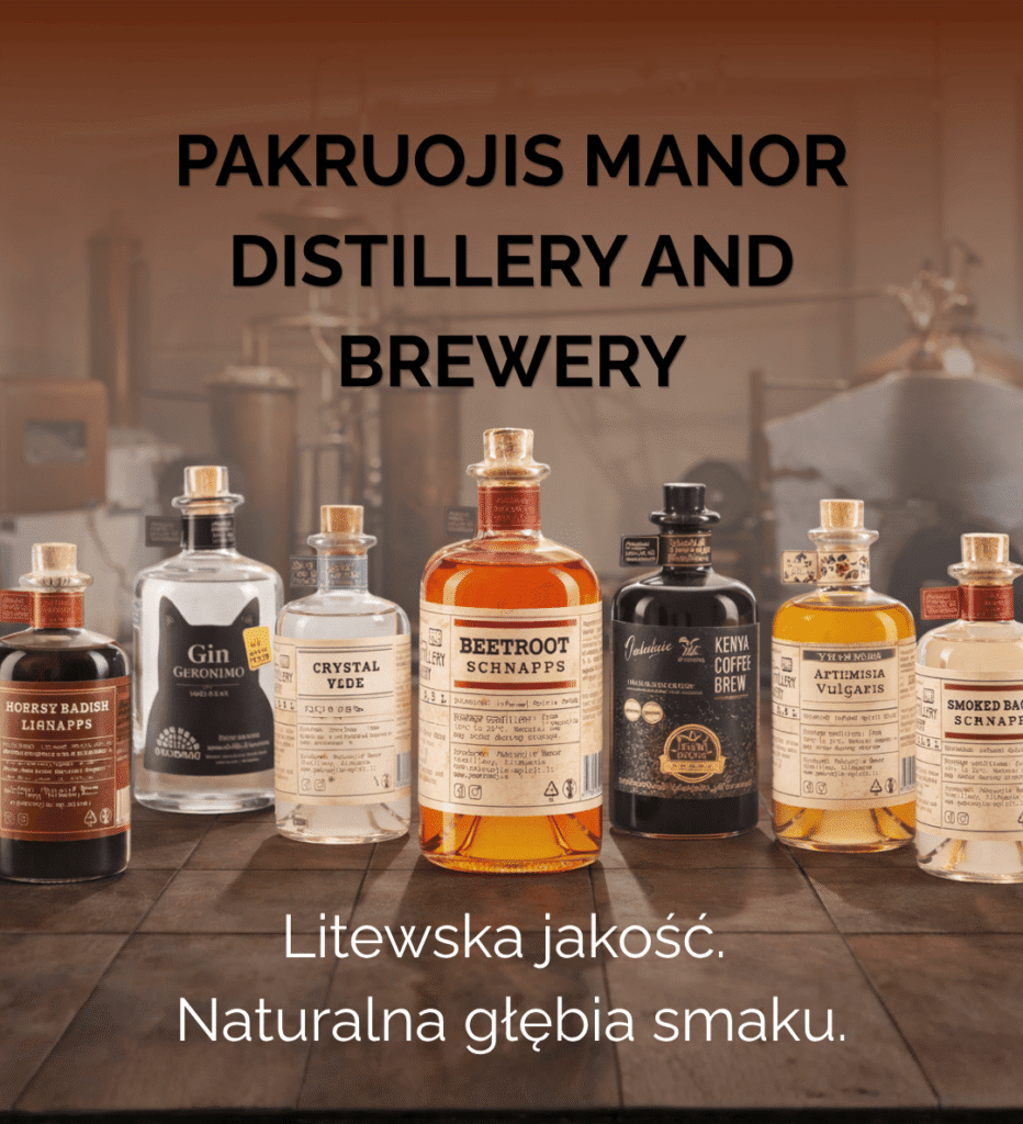 Butelki firmy Pakruojis Manor